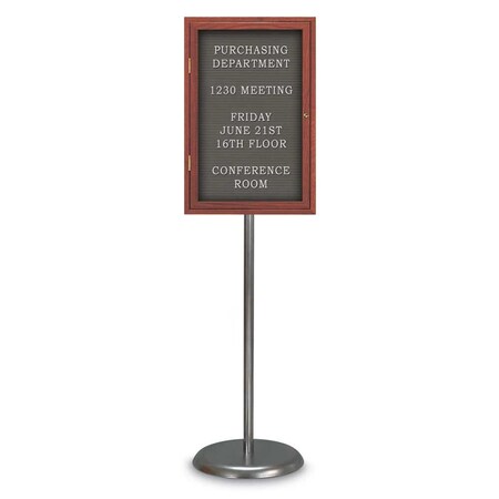 United Visual Products Corkboard, Triple Door, Radius Frame, 72x48", Gold/Keylime UV70055-GOLD-KEYLIME